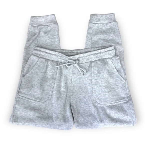 Rae Dunn Gray 2-Pocket Sweat Track Pants Joggers sz L EUC Soft Fleece - Picture 7 of 17